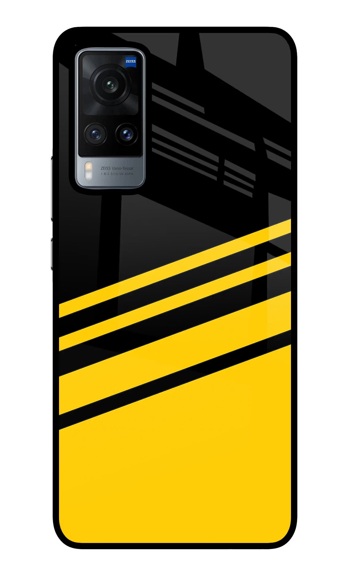 Yellow Shades Vivo X60 Glass Case Back Cover by Casekaro