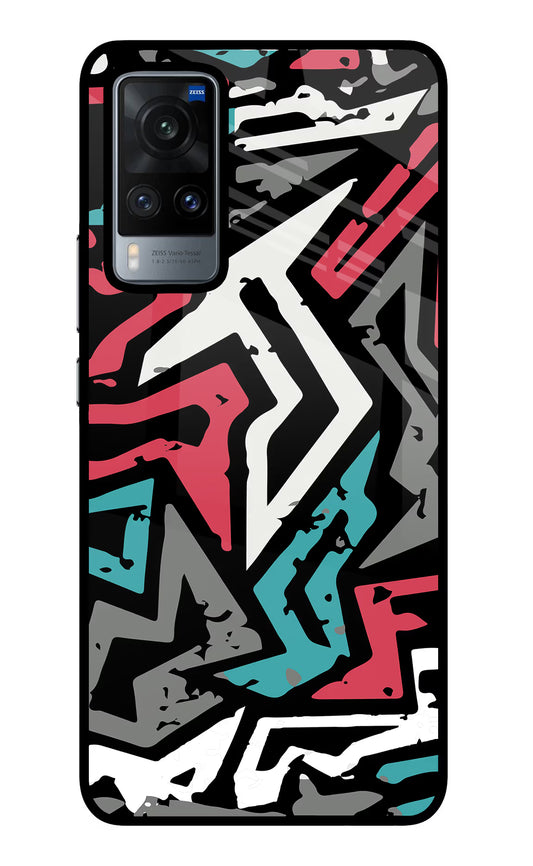 Geometric Graffiti Vivo X60 Glass Case