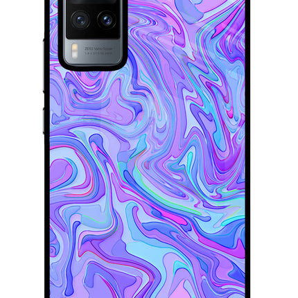 Glitter Vivo X60 Glass Case Back Cover by Casekaro