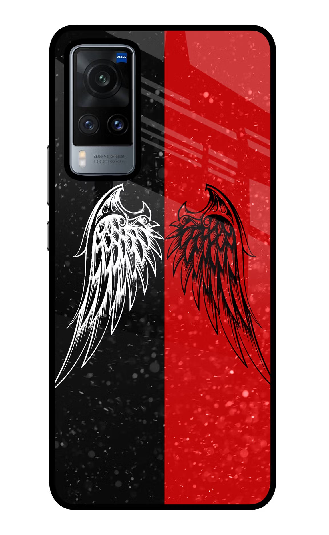 Wings Vivo X60 Glass Case Back Cover by Casekaro