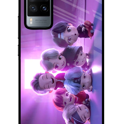 BTS Chibi Vivo X60 Glass Case
