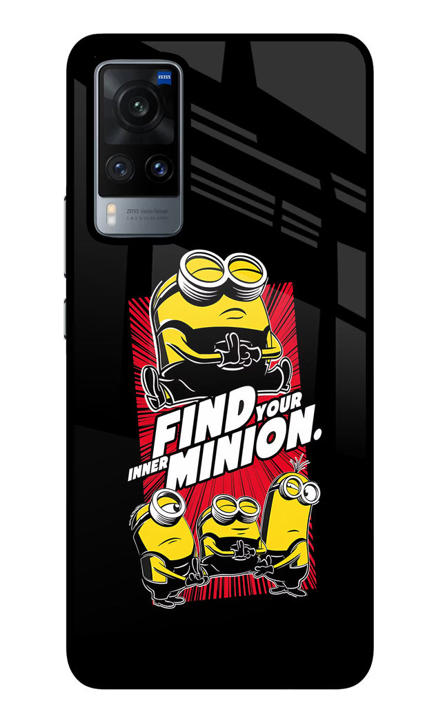 Find your inner Minion Vivo X60 Glass Case Back Cover by Casekaro
