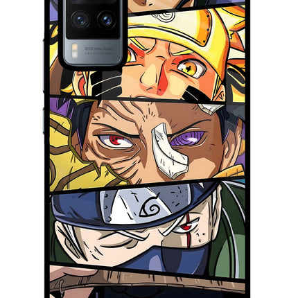 Naruto Character Vivo X60 Glass Case Back Cover by Casekaro