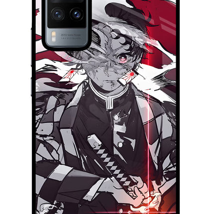 Demon Slayer Vivo X60 Glass Case Back Cover by Casekaro