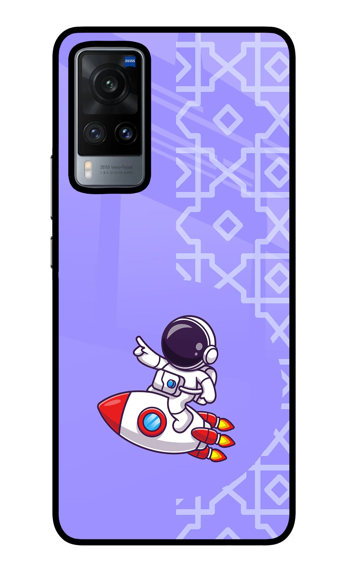 Cute Astronaut Vivo X60 Glass Case