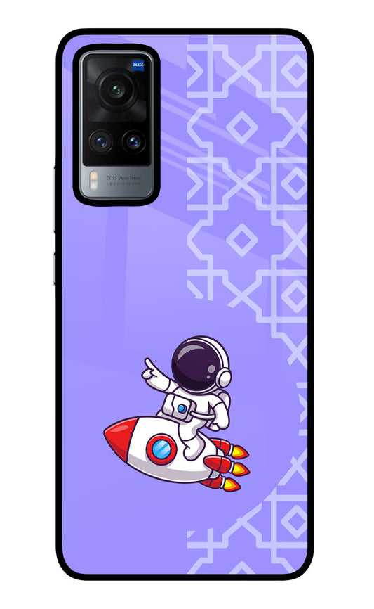 Cute Astronaut Vivo X60 Glass Case