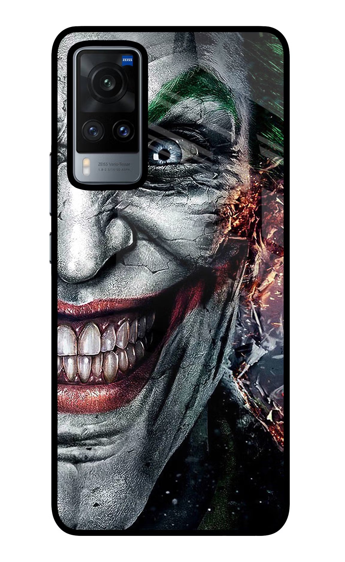 Joker Cam Vivo X60 Glass Case Back Cover by Casekaro