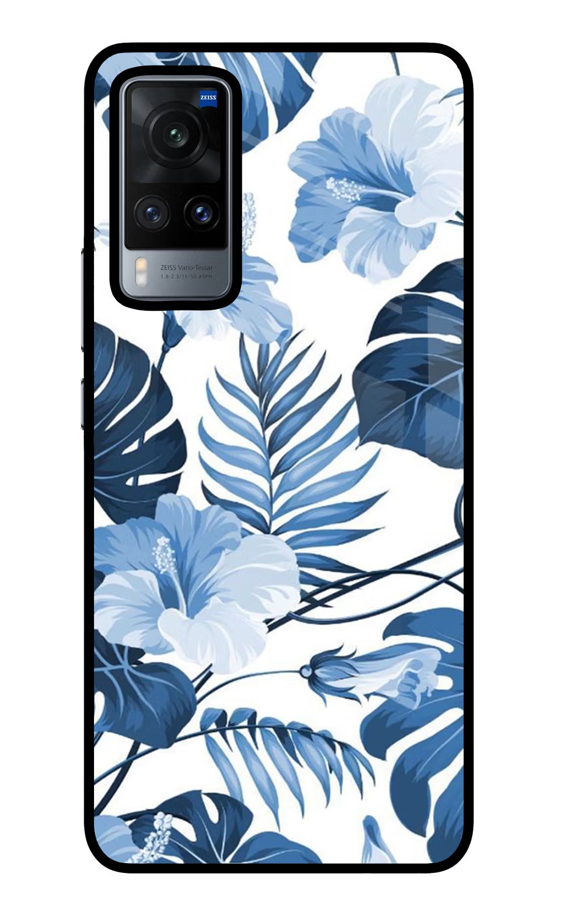 Fabric Art Vivo X60 Glass Case Back Cover by Casekaro