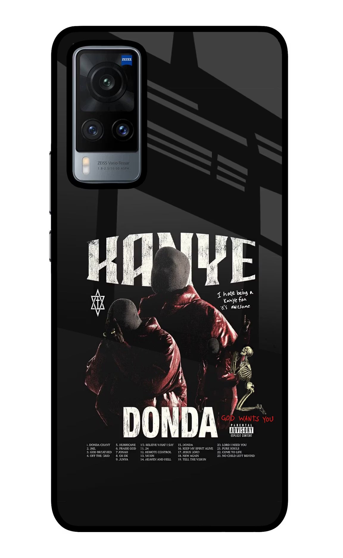 Donda Kanye West Vivo X60 Glass Case Back Cover by Casekaro