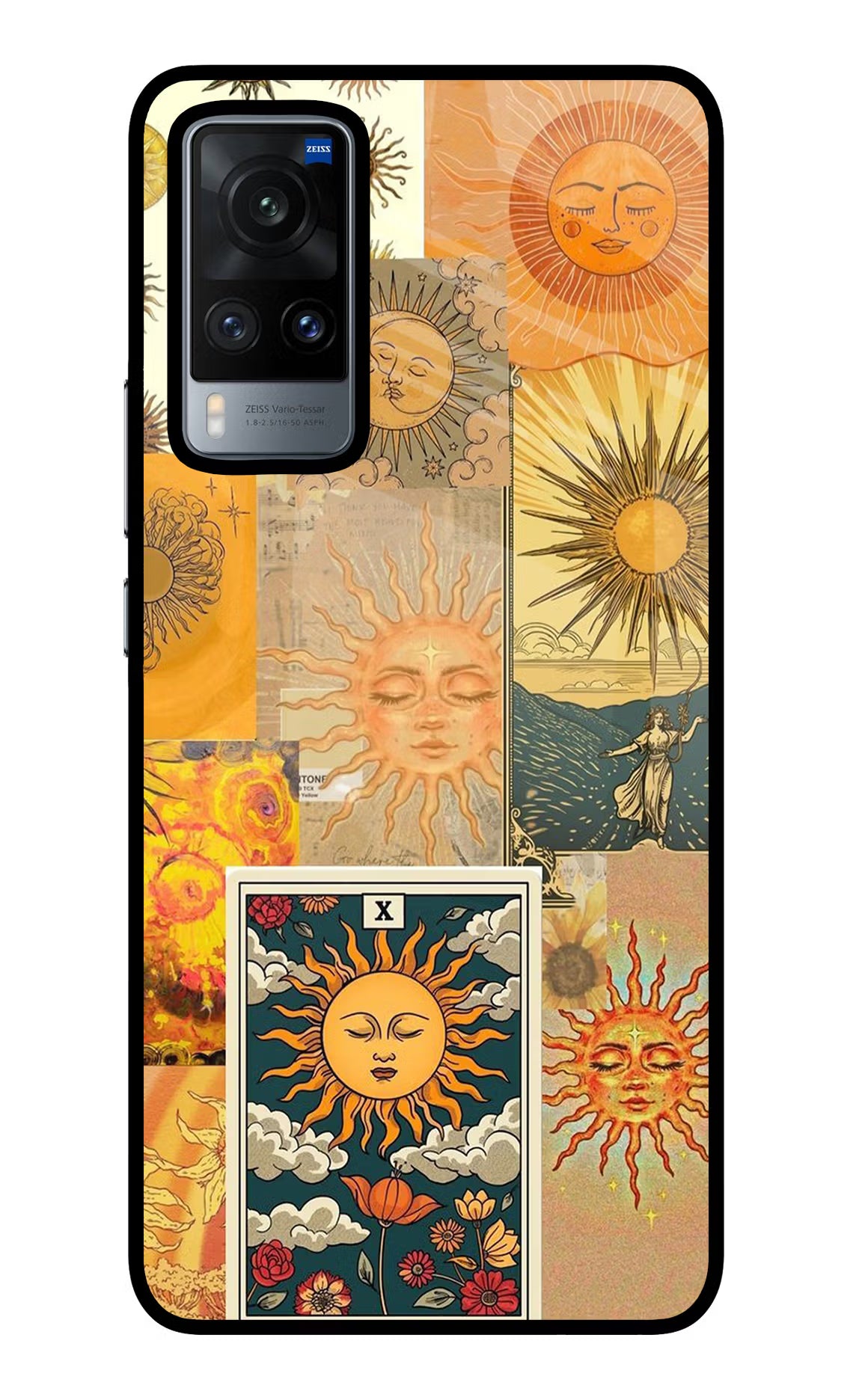 Sun Vivo X60 Glass Case Back Cover by Casekaro