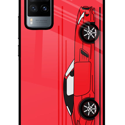 Red Velocity Vivo X60 Glass Case