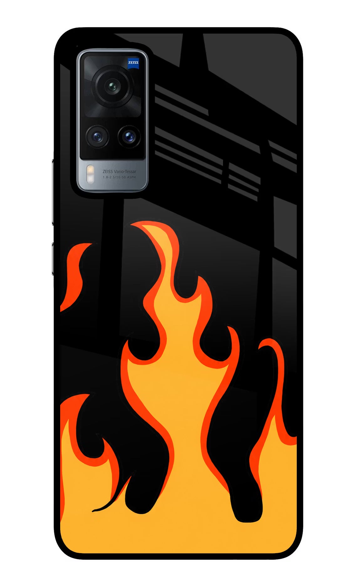 Fired Up – Black Vivo X60 Glass Case