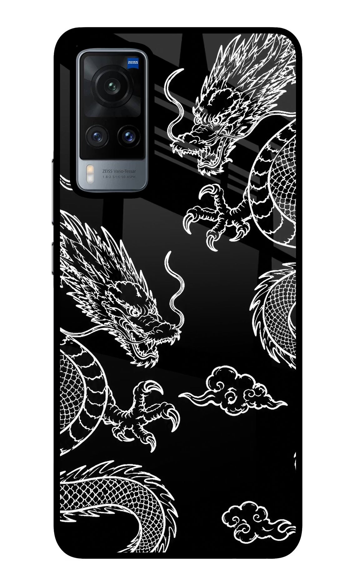 Twin Dragons Vivo X60 Glass Case