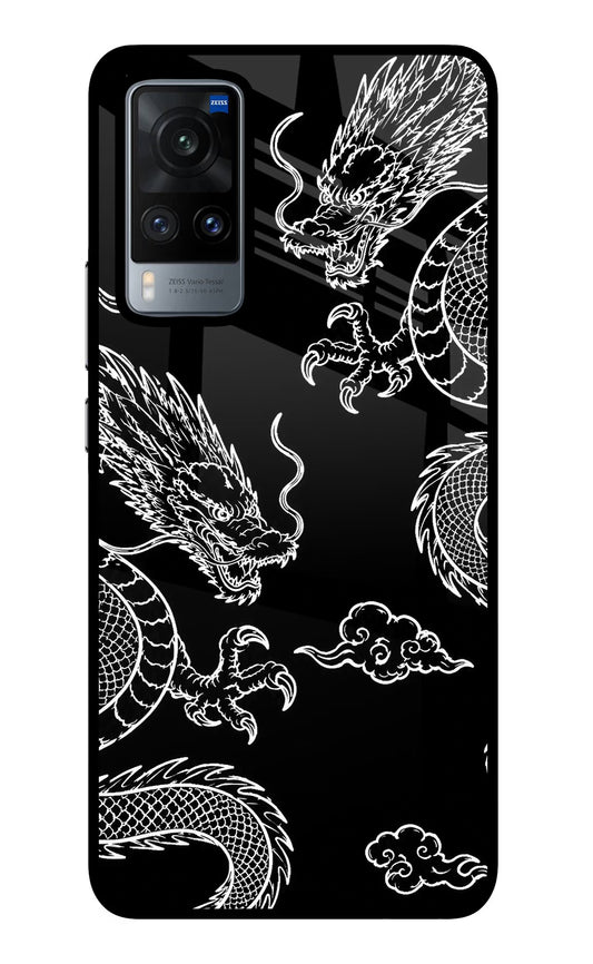 Twin Dragons Vivo X60 Glass Case