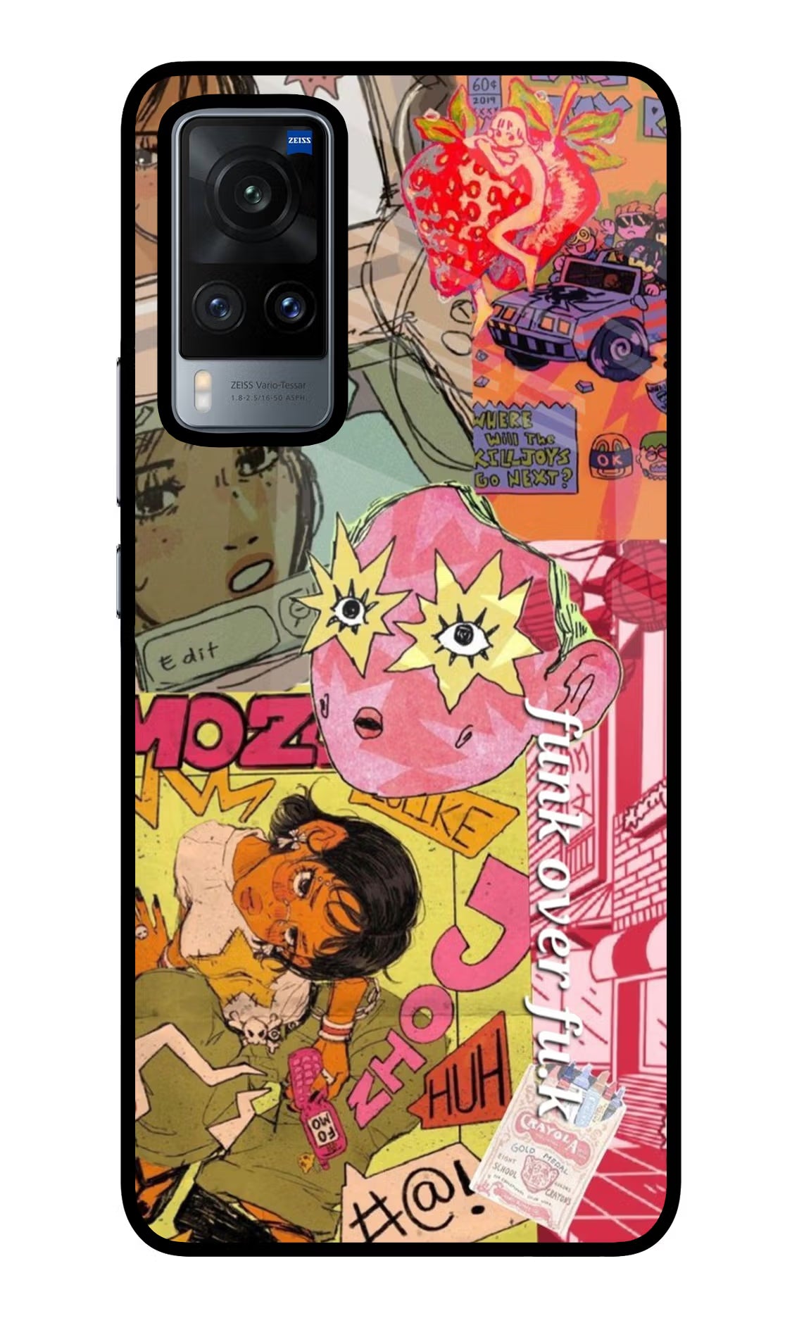 Funkover Vivo X60 Glass Case Back Cover by Casekaro