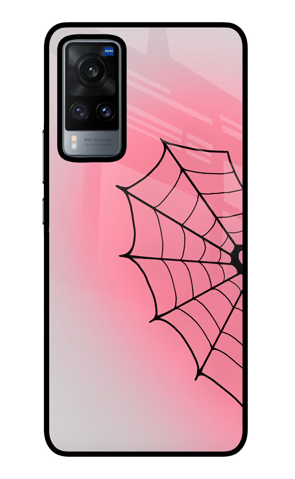 Pink Web Vivo X60 Glass Case