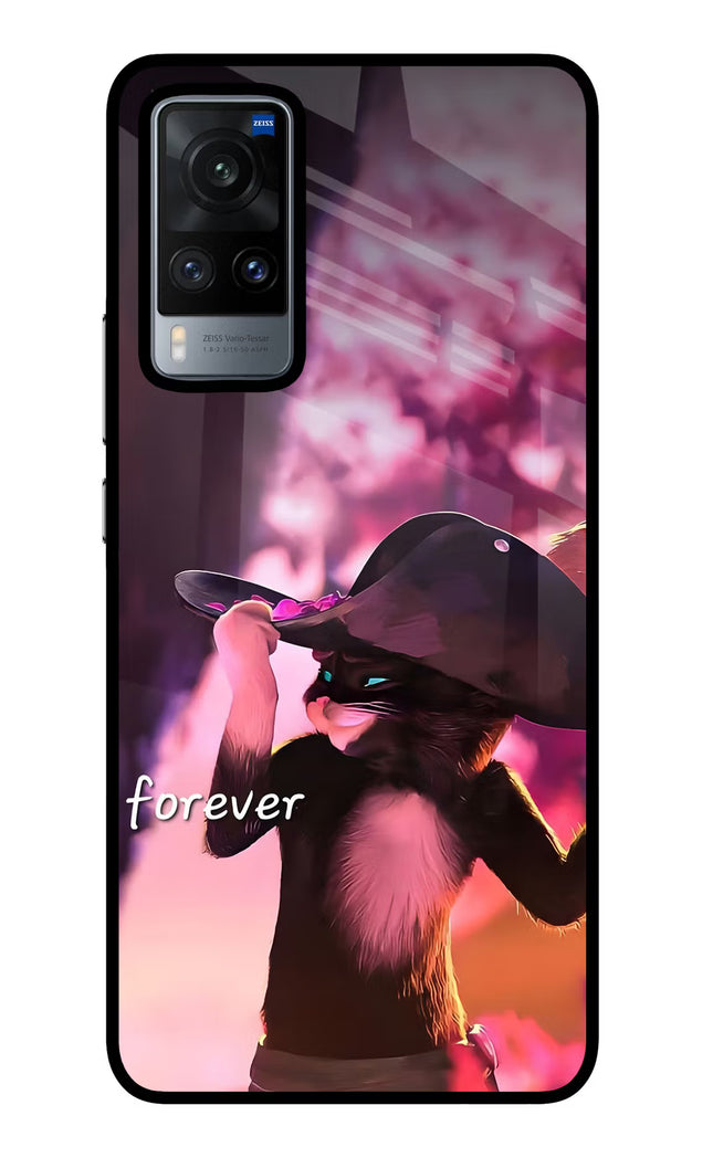 Forever Cat Vivo X60 Glass Case