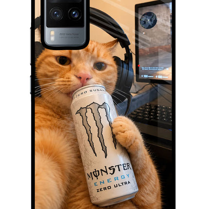 Gamer Cat Energy Vivo X60 Glass Case