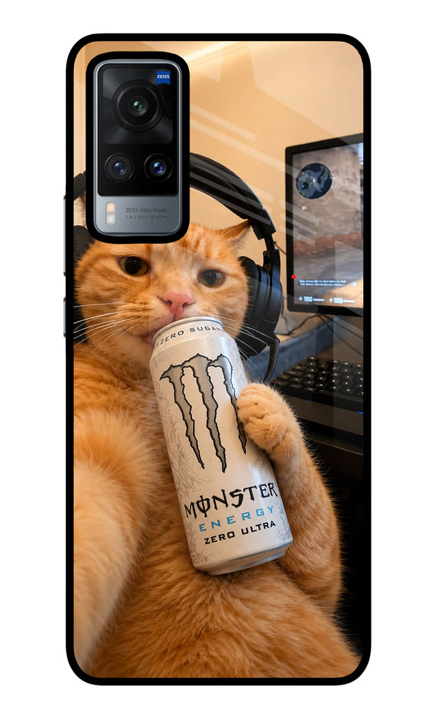 Gamer Cat Energy Vivo X60 Glass Case
