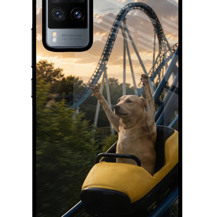 Rollercoaster Dog Vivo X60 Glass Case
