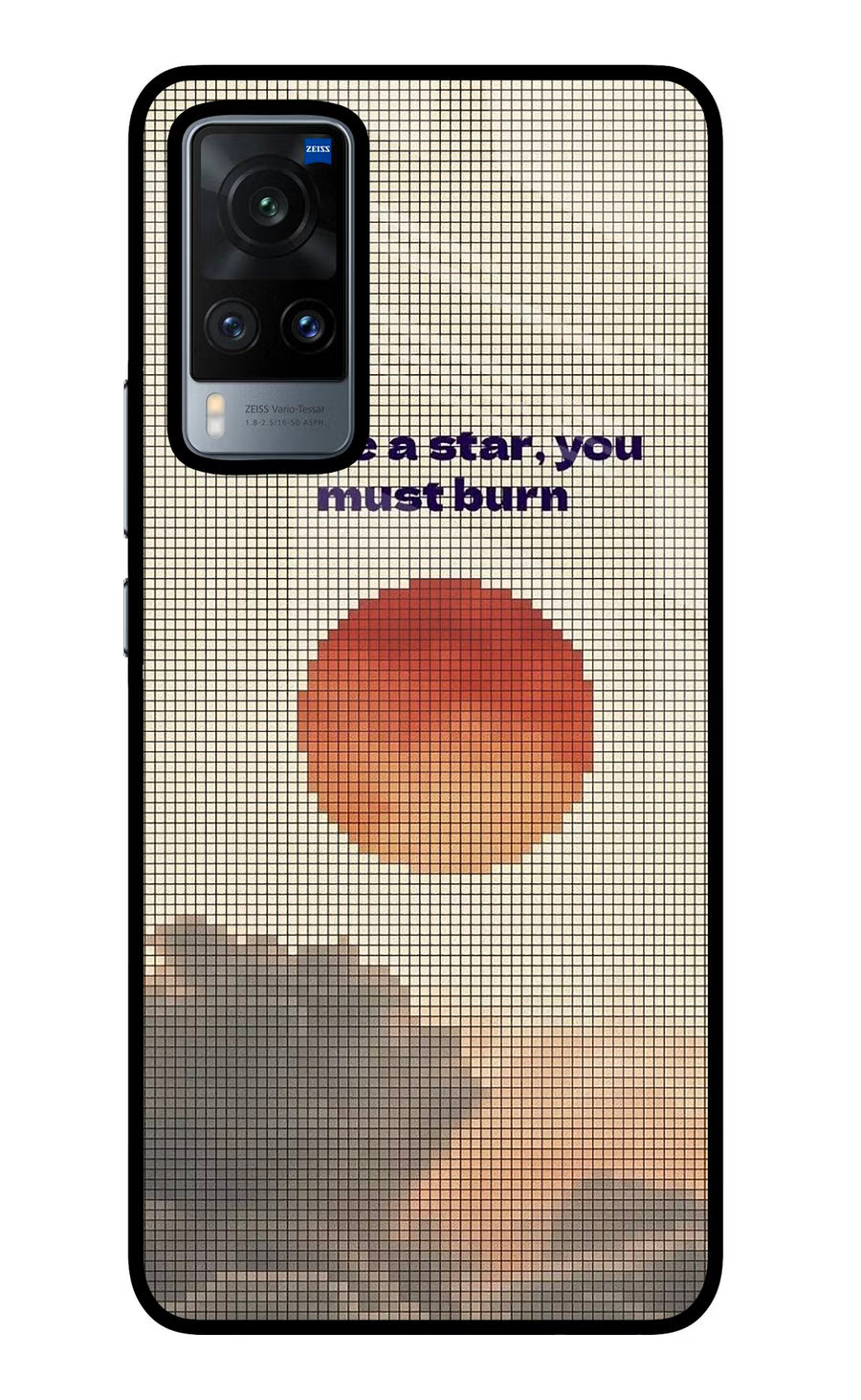 Pixel Sun Vivo X60 Back Cover, Glass case