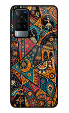 Folk Print Vivo X60 Glass Case