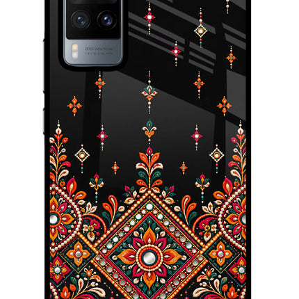 Noir Mehfil Vivo X60 Glass Case