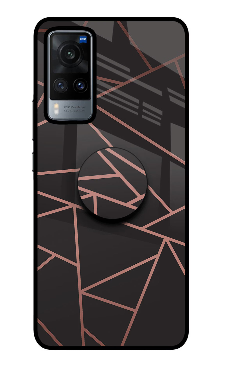 Geometric Pattern Vivo X60 Pop Case, Glass case