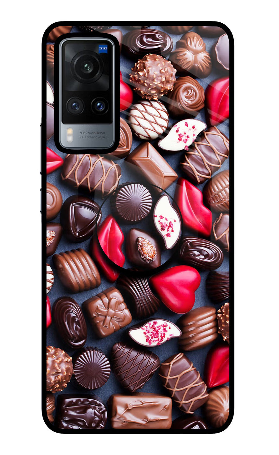 Chocolates Vivo X60 Pop Case, Glass case