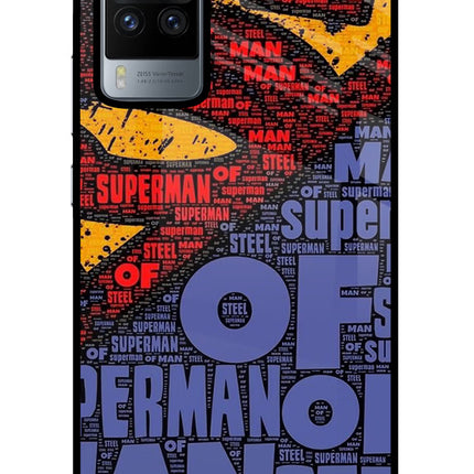 Superman Vivo X60 Pro Glass Case Back Cover by Casekaro