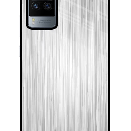 Wooden Grey Texture Vivo X60 Pro Glass Case Back Cover by Casekaro