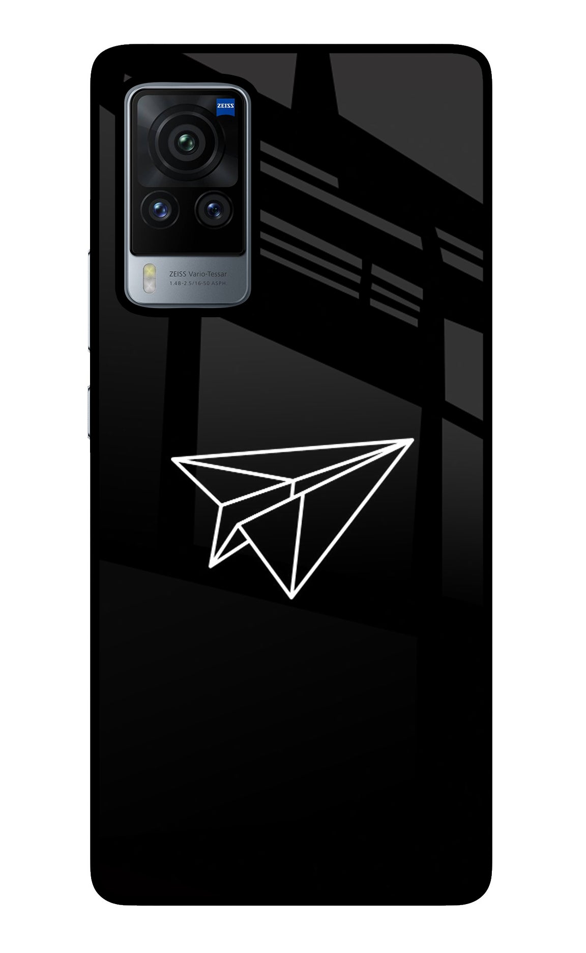 Paper Plane White Vivo X60 Pro Glass Case