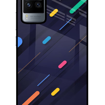 Abstract Design Vivo X60 Pro Glass Case Back Cover by Casekaro