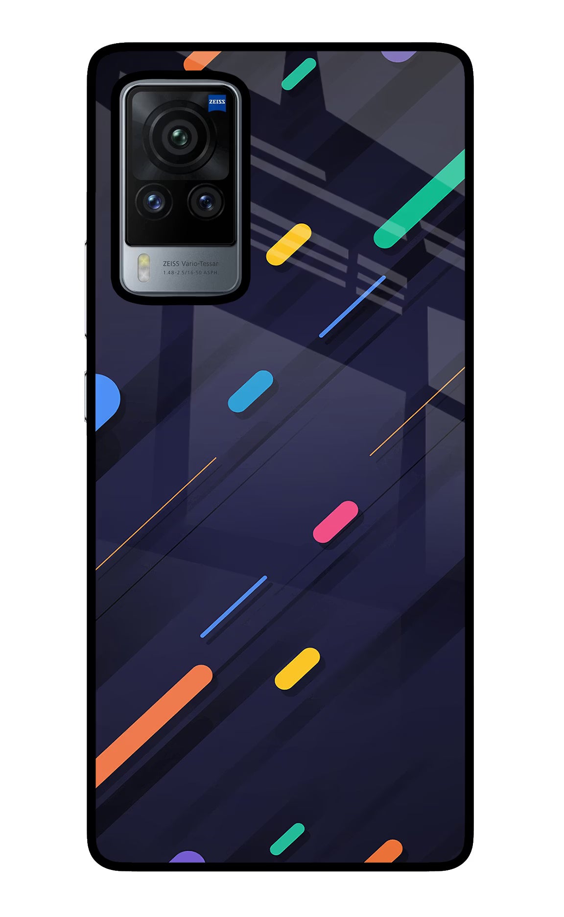 Abstract Design Vivo X60 Pro Glass Case Back Cover by Casekaro