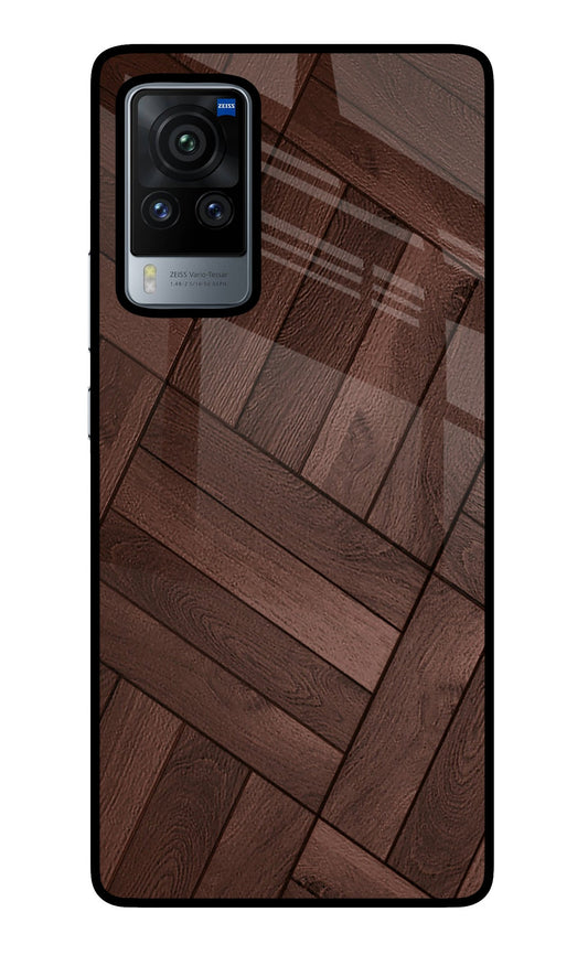 Wooden Texture Design Vivo X60 Pro Glass Case