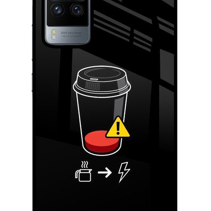 Coffee Vivo X60 Pro Glass Case Back Cover by Casekaro