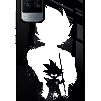 Goku Shadow Vivo X60 Pro Glass Case Back Cover by Casekaro