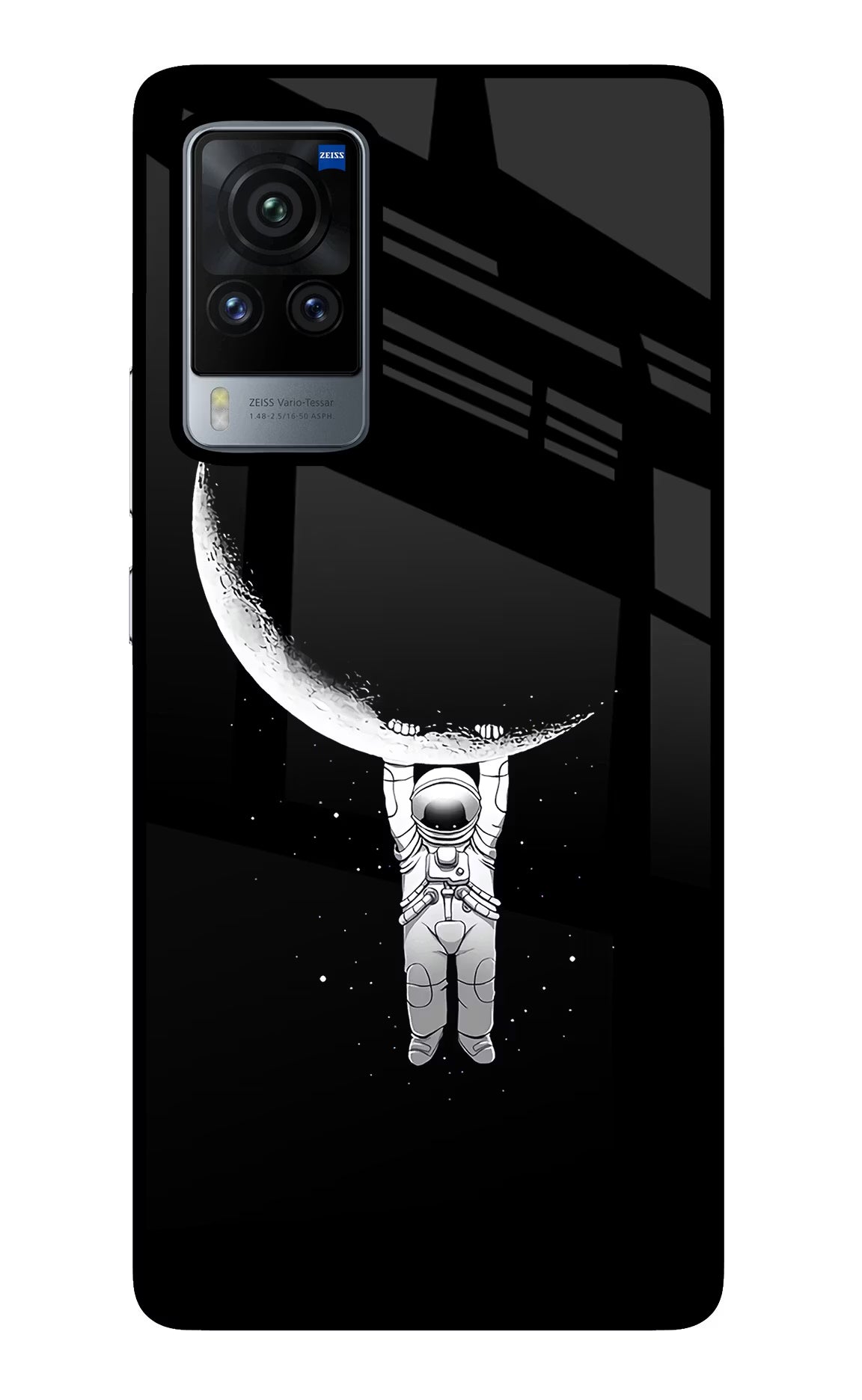 Moon Space Vivo X60 Pro Glass Case Back Cover by Casekaro