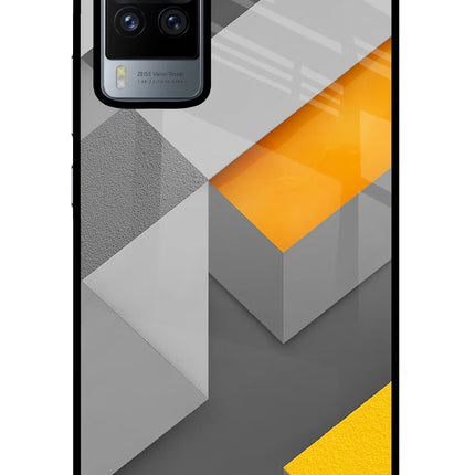 Abstract Vivo X60 Pro Glass Case Back Cover by Casekaro