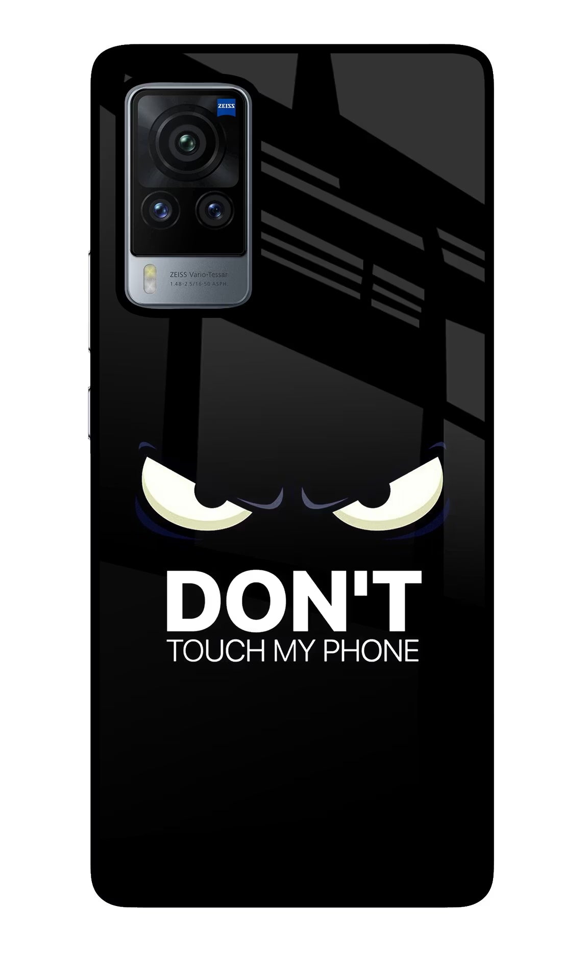Don'T Touch My Phone Vivo X60 Pro Glass Case Back Cover by Casekaro