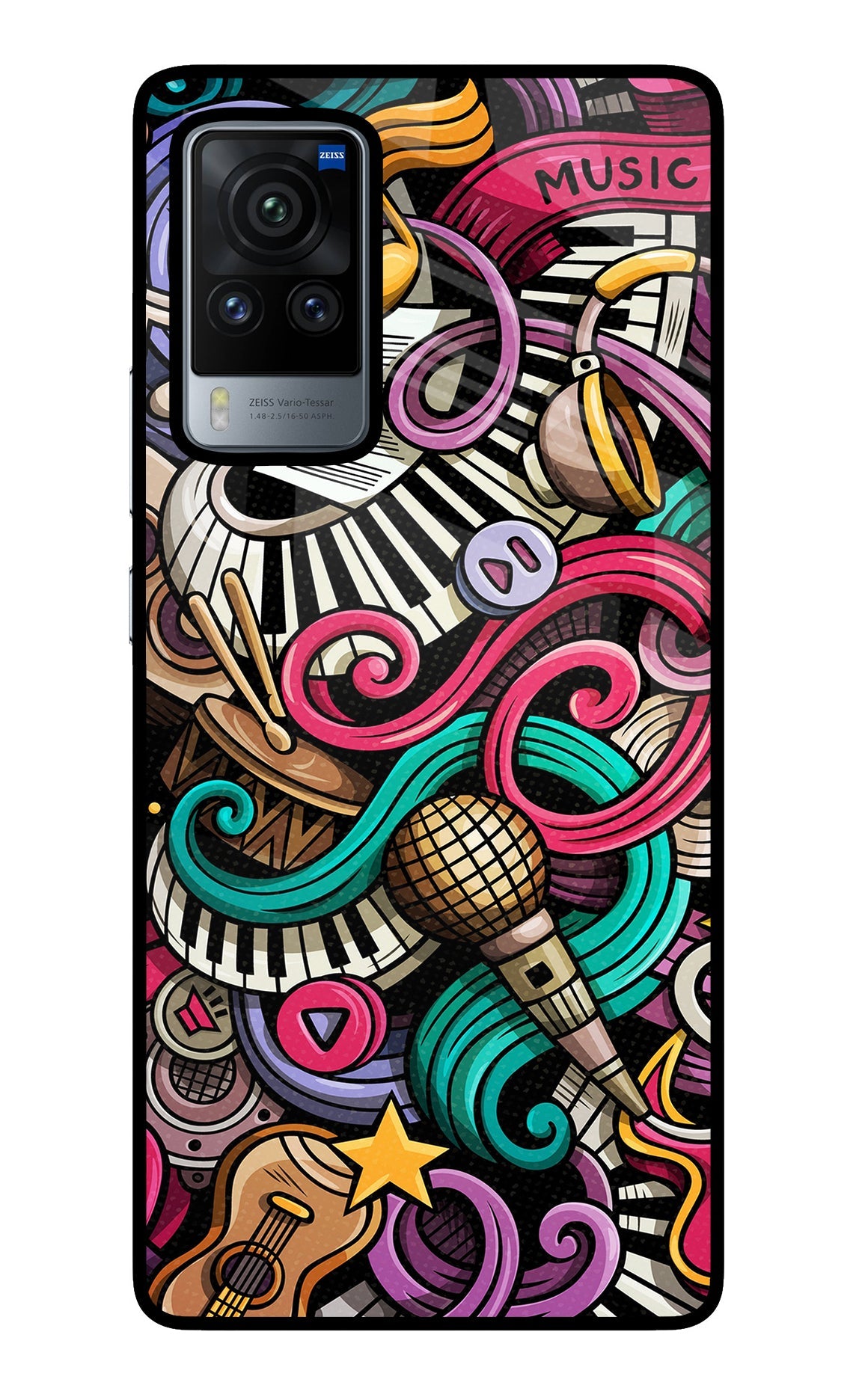 Music Abstract Vivo X60 Pro Back Cover