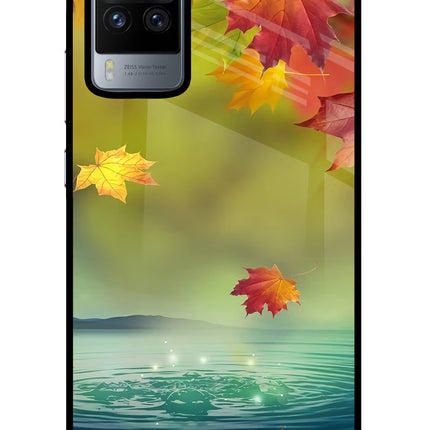 Flowers Vivo X60 Pro Glass Case Back Cover by Casekaro