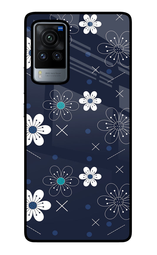 Flowers Vivo X60 Pro Glass Case