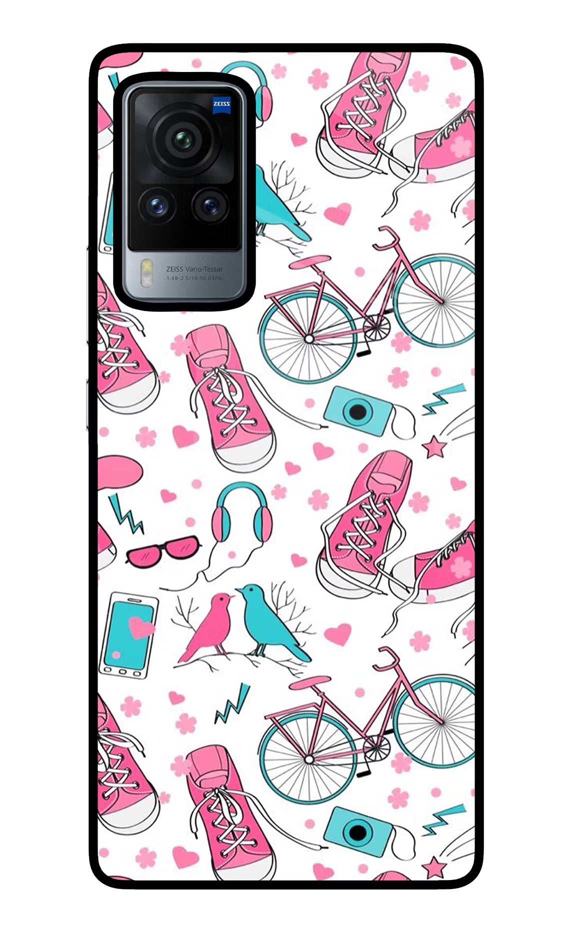 Artwork Vivo X60 Pro Glass Case Back Cover by Casekaro