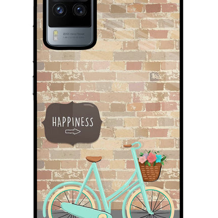 Happiness Artwork Vivo X60 Pro Glass Case Back Cover by Casekaro