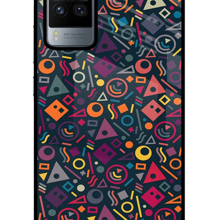 Geometric Abstract Vivo X60 Pro Glass Case Back Cover by Casekaro