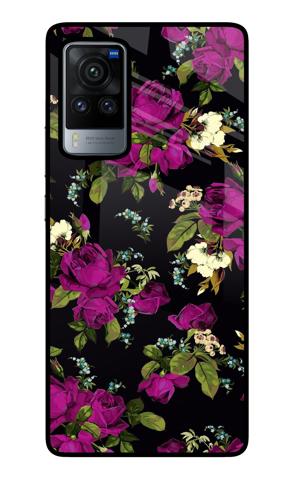 Flowers Vivo X60 Pro Glass Case