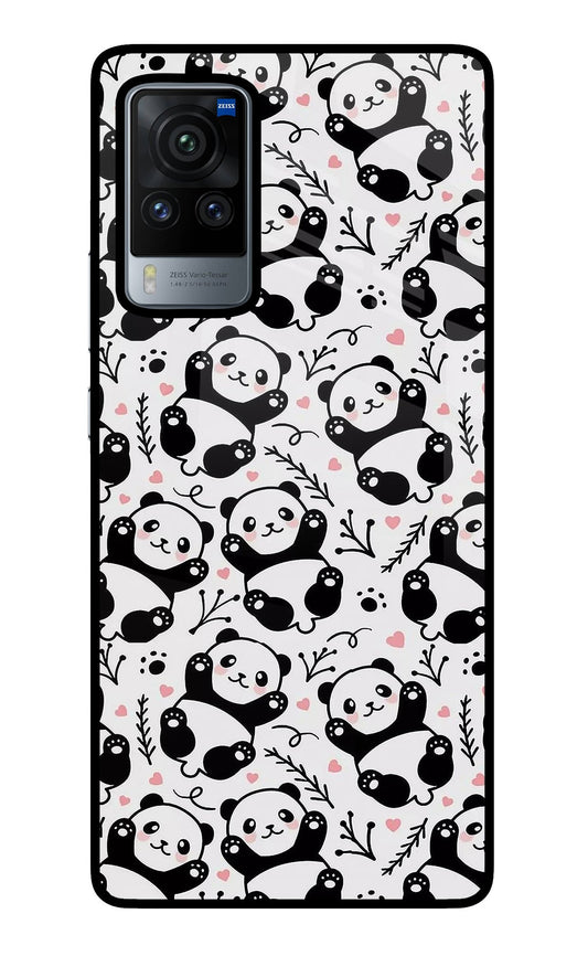 Cute Panda Vivo X60 Pro Glass Case