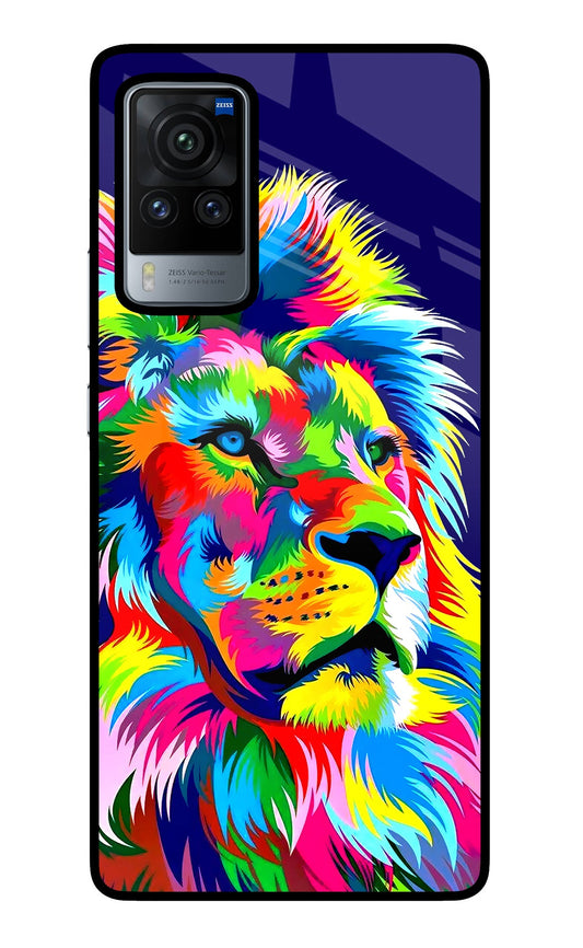 Vector Art Lion Vivo X60 Pro Glass Case