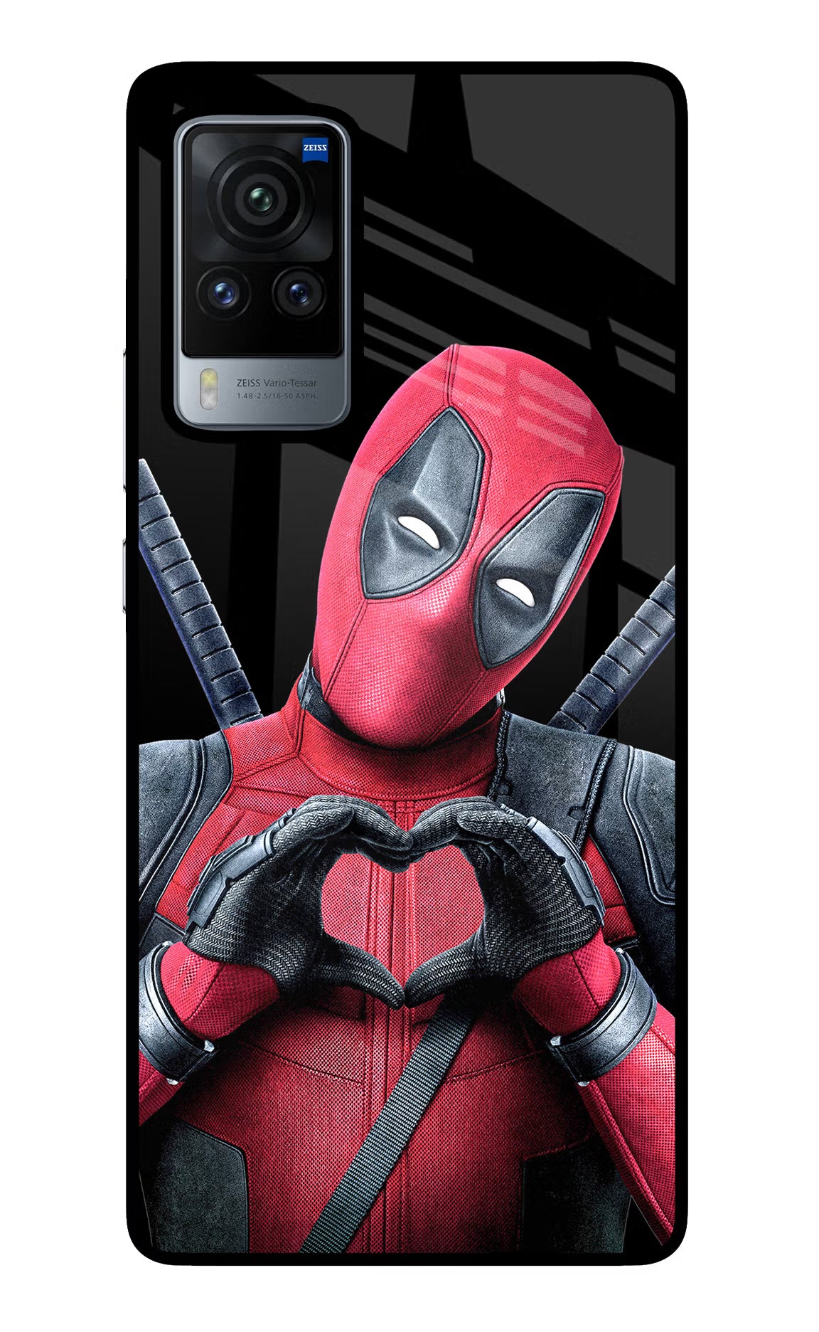 Deadpool Vivo X60 Pro Glass Case Back Cover by Casekaro